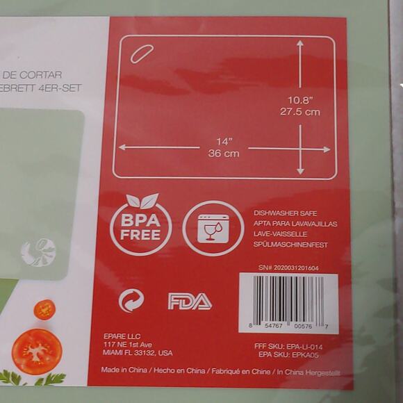 Eparé Cutting Board Set of 4 - NWT - Picture 3 of 5